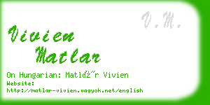 vivien matlar business card